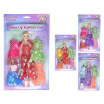 Doll With 4 Dresses On Blister Card TY5311